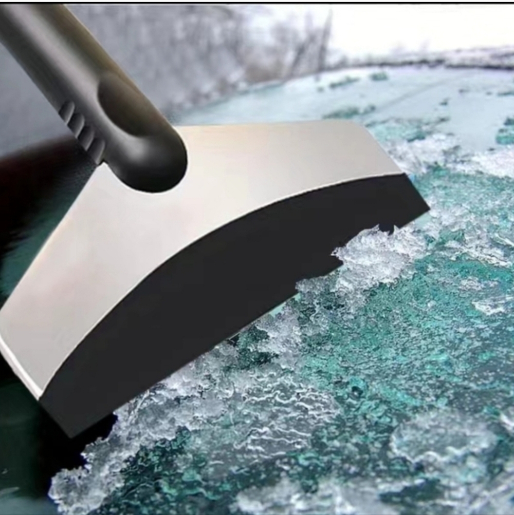 Black and Silver Ice Scraper